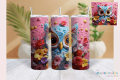 3D Owl Tumbler Wrap Bundle - CraftNest - Digital Crafting and Art