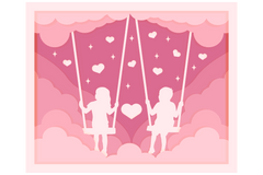 3D Shadow Box Valentine's Layered Papercut SVG Bundle 1 - CraftNest - Digital Crafting and Art