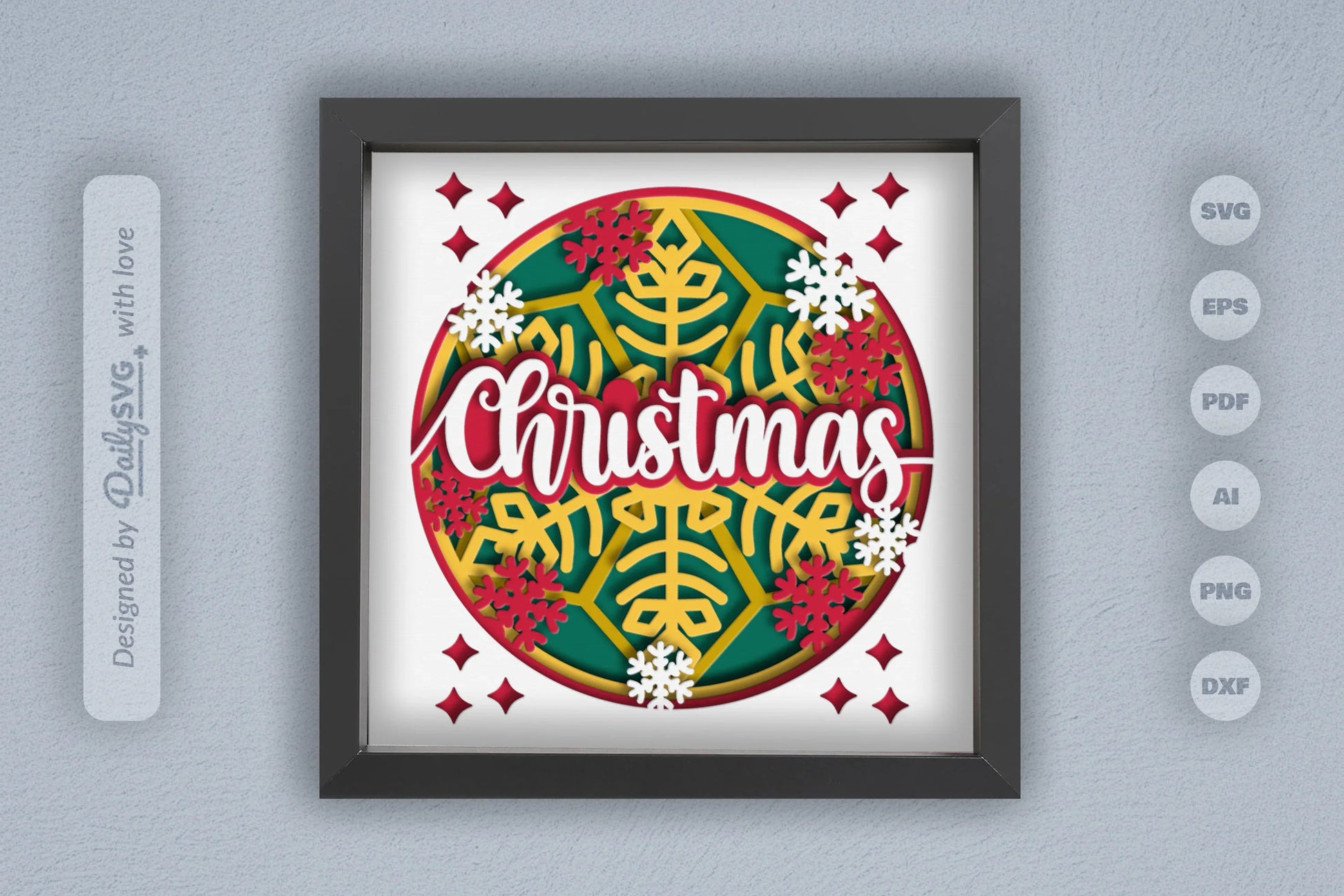 3D Christmas Papercut SVG Bundle - CraftNest - Digital Crafting and Art