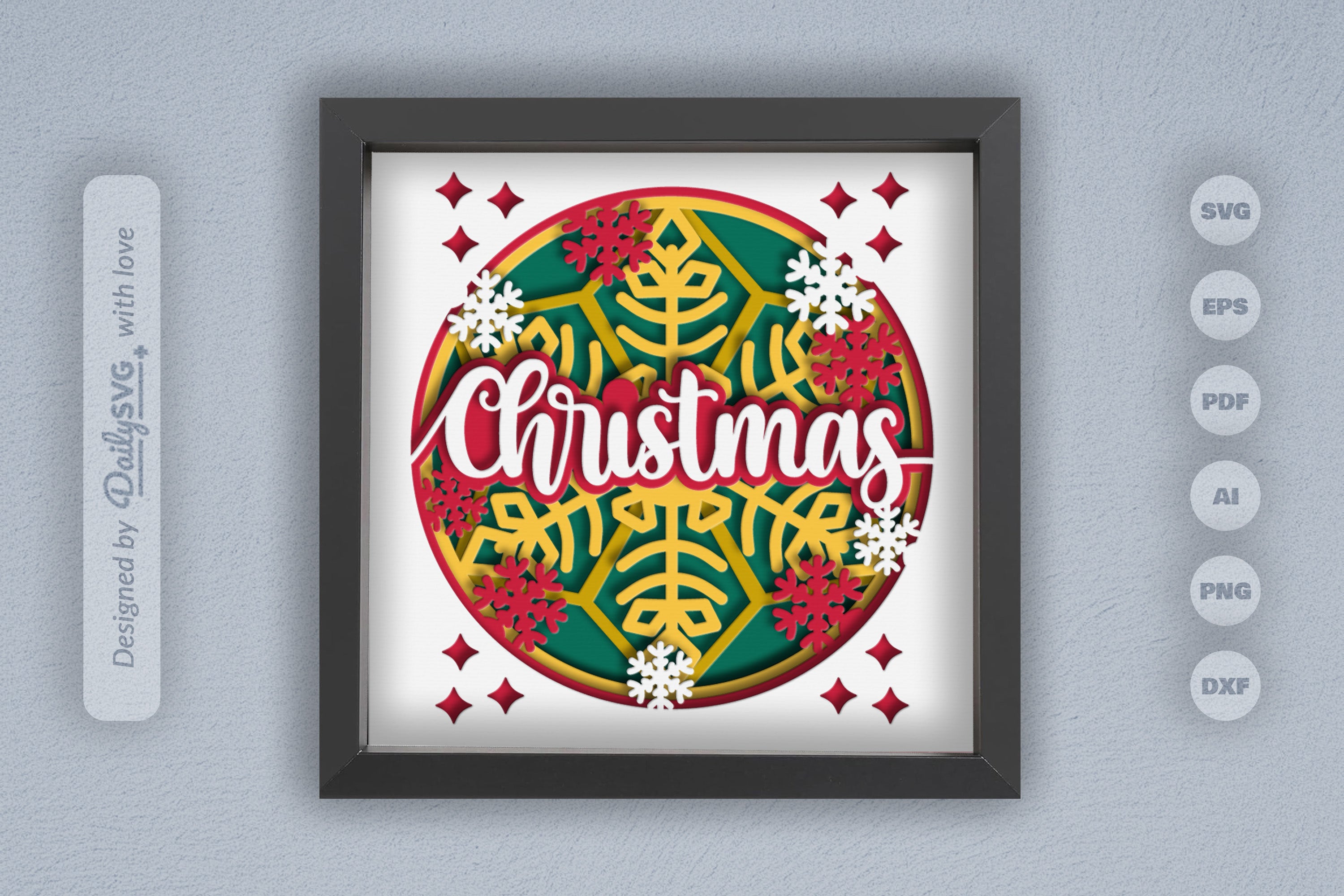 3D Christmas Papercut SVG Bundle
