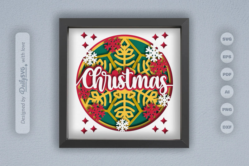 3D Christmas Papercut SVG Bundle - CraftNest - Digital Crafting and Art