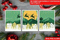 3D Christmas Cut Layered SVG Bundle - CraftNest - Digital Crafting and Art