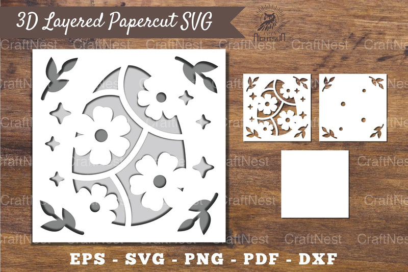 3D Easter Egg Layered Papercut Clipart Bundle - CraftNest - Digital Crafting and Art