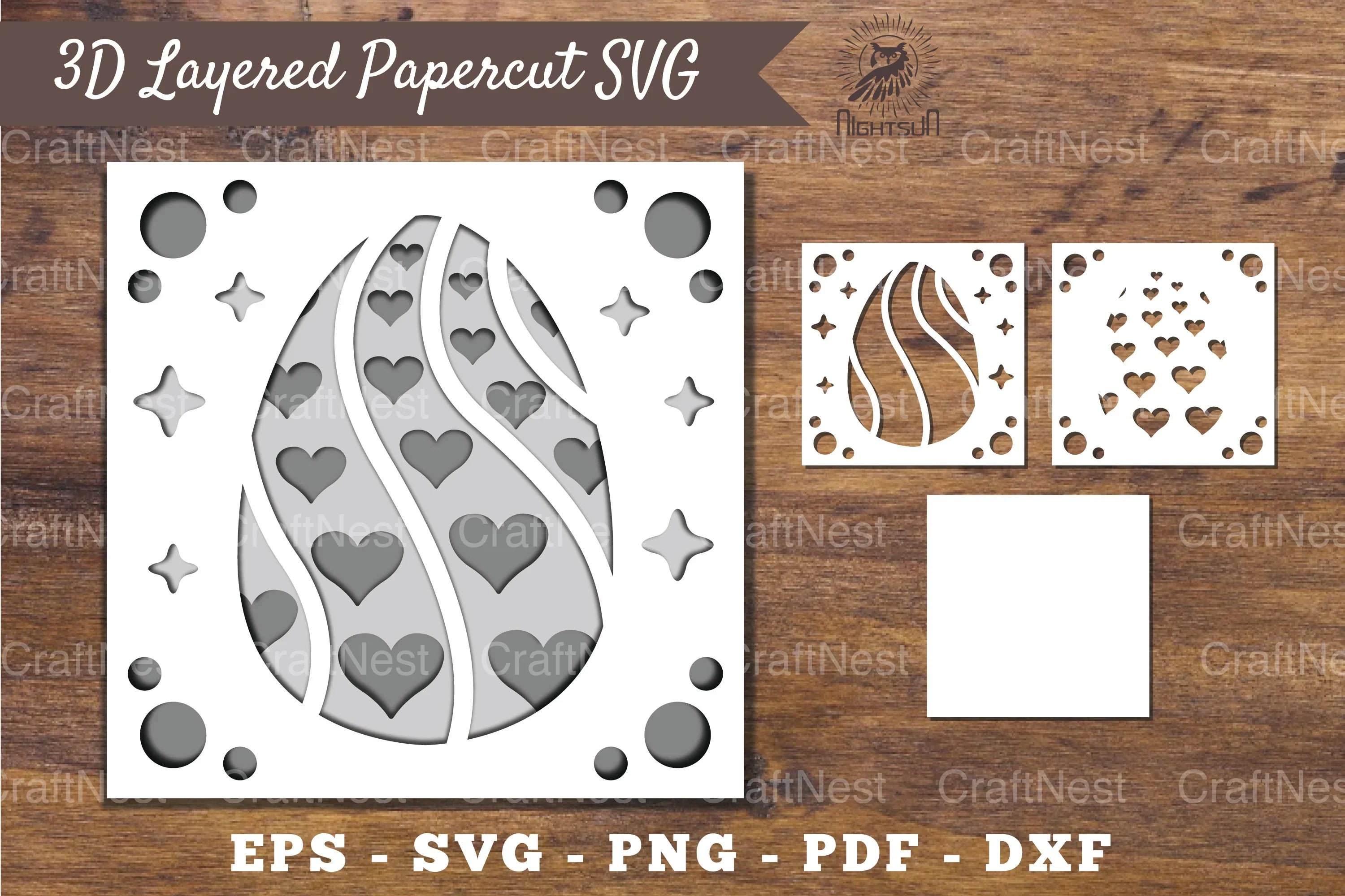 3D Easter Egg Layered Papercut Clipart Bundle - CraftNest - Digital Crafting and Art
