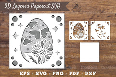 3D Easter Egg Layered Papercut Clipart Bundle - CraftNest - Digital Crafting and Art