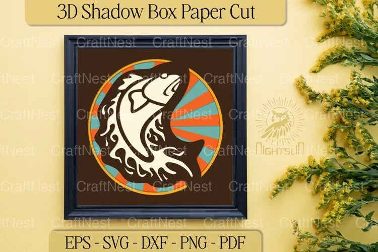 3D Fish Layered Paper Cut Clipart Bundle - CraftNest - Digital Crafting and Art