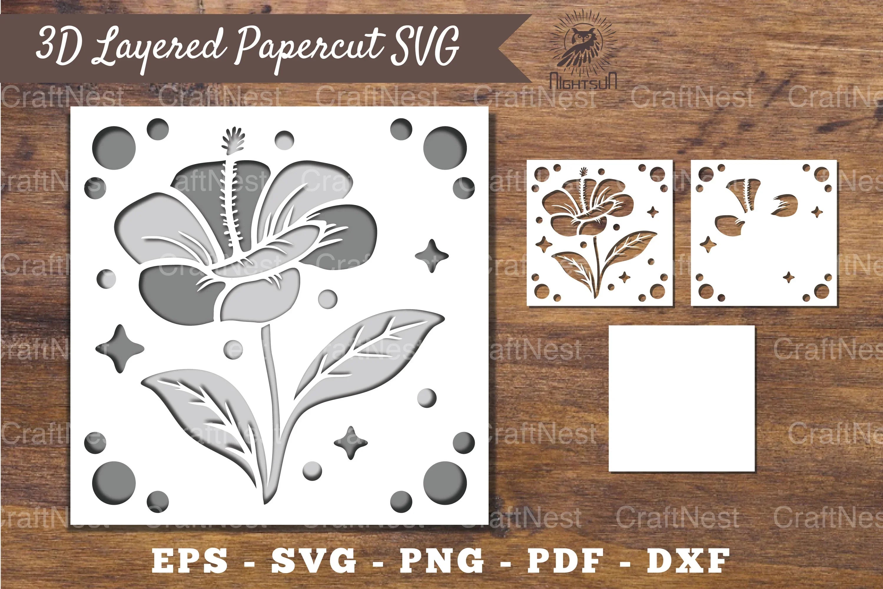 3D Flower Layered Papercut Clipart Bundle - CraftNest - Digital Crafting and Art