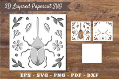 3D Insect Layered Papercut Clipart Bundle - CraftNest - Digital Crafting and Art