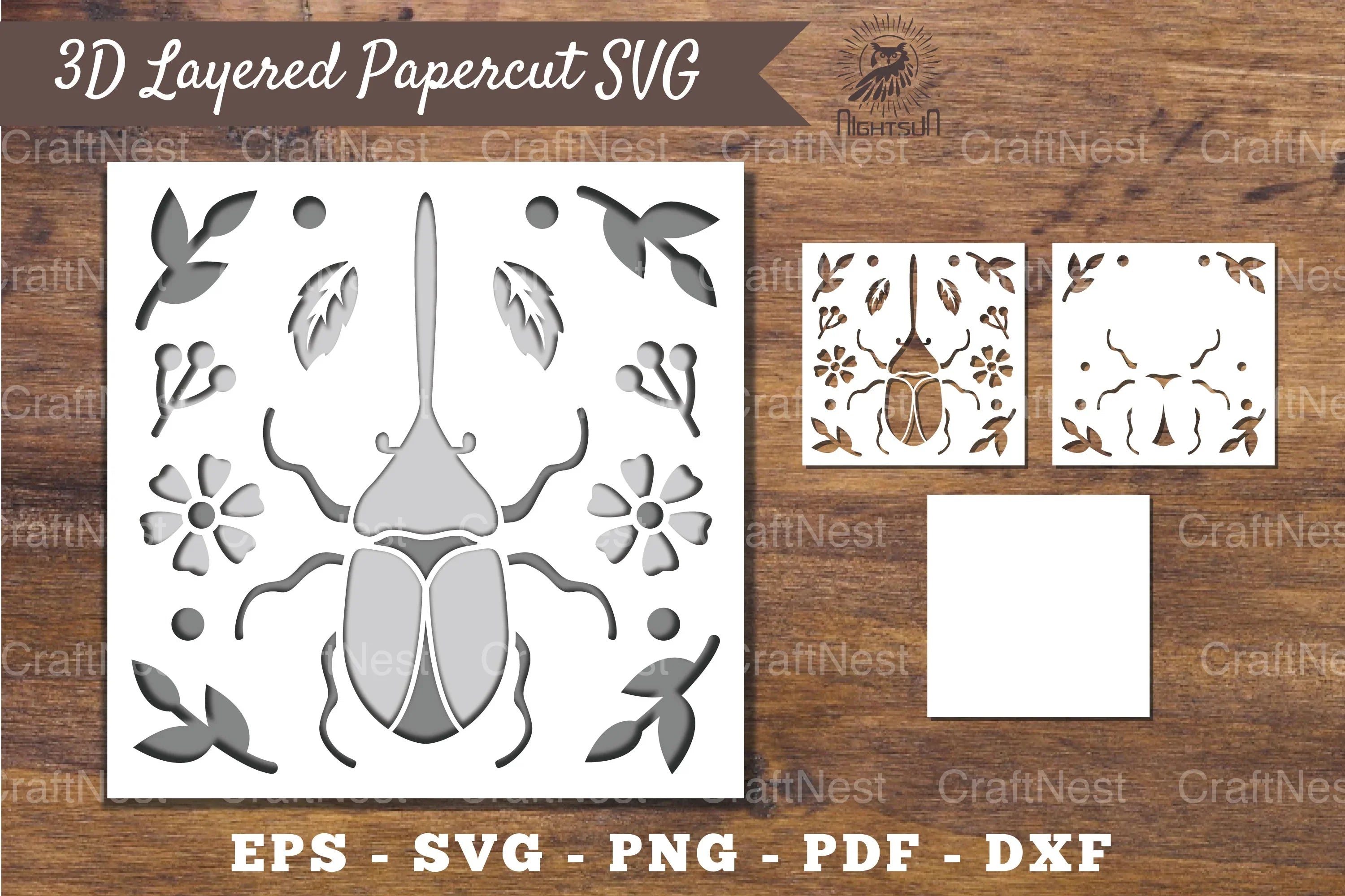 3D Insect Layered Papercut Clipart Bundle - CraftNest - Digital Crafting and Art