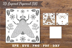 3D Insect Layered Papercut Clipart Bundle - CraftNest - Digital Crafting and Art