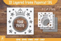 3D Layered Crown Papercut Clipart Bundle - CraftNest - Digital Crafting and Art