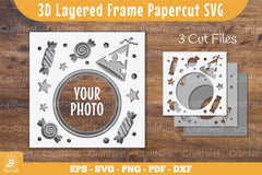 3D Layered Frame Party Papercut Clipart Bundle - CraftNest - Digital Crafting and Art
