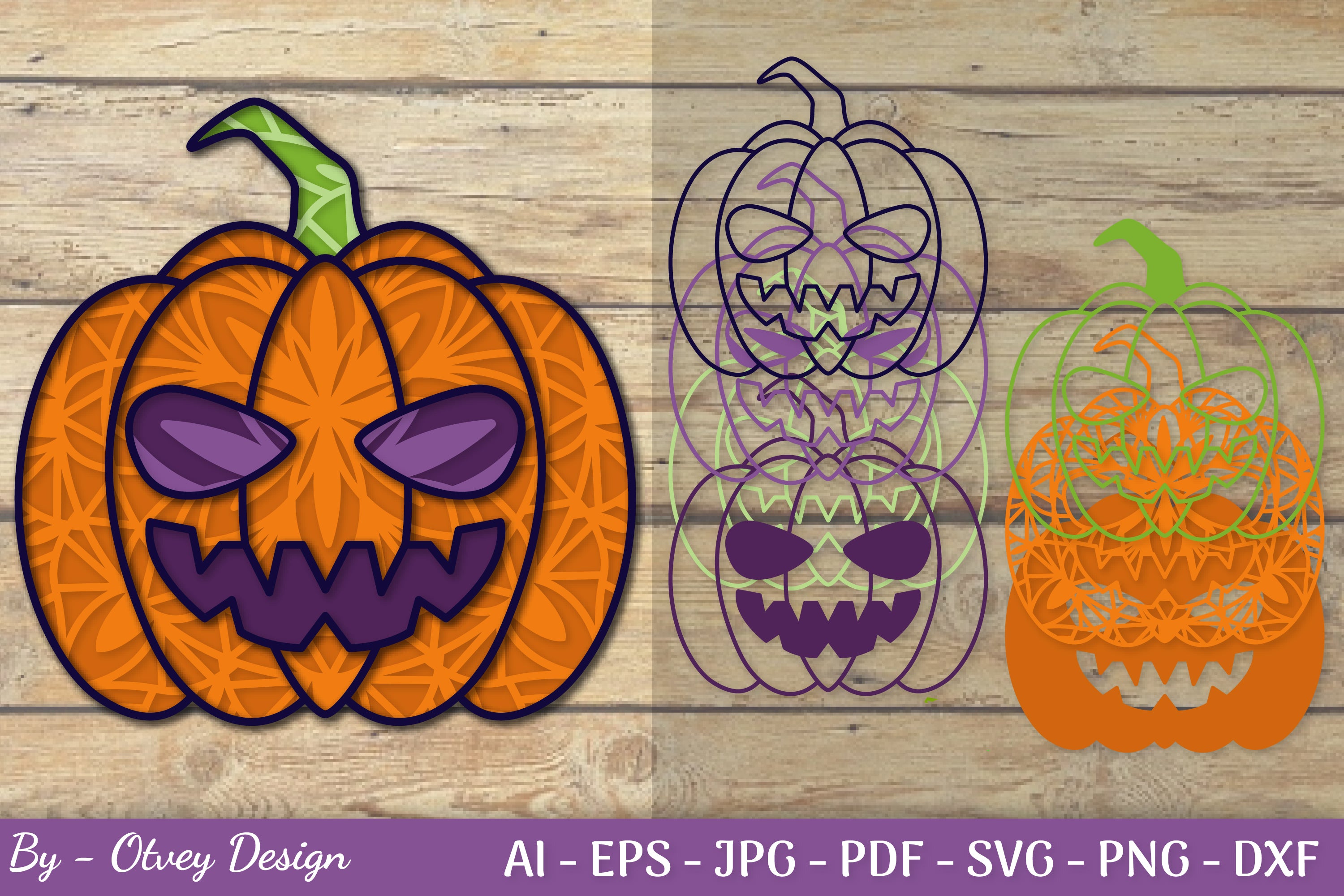 3D Layered Halloween SVG Bundle