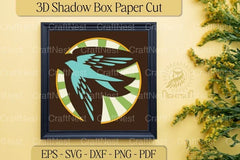 3D Swallow Layered Paper Cut Clipart Bundle - CraftNest - Digital Crafting and Art