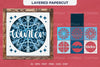 3D Winter Layered Papercut SVG Clipart Bundle