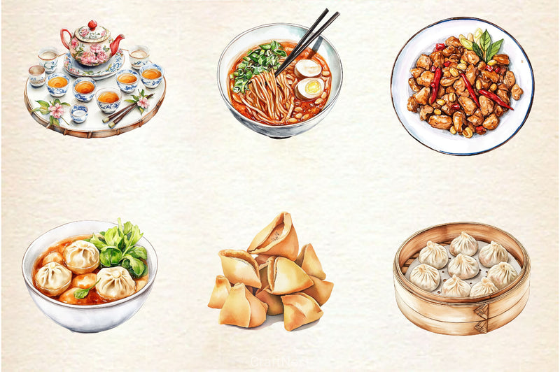 Chinese Food Clipart Bundle 2 - CraftNest - Digital Crafting and Art