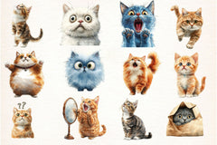 Surprised Funny Crazy Cat Clipart Bundle - CraftNest - Digital Crafting and Art