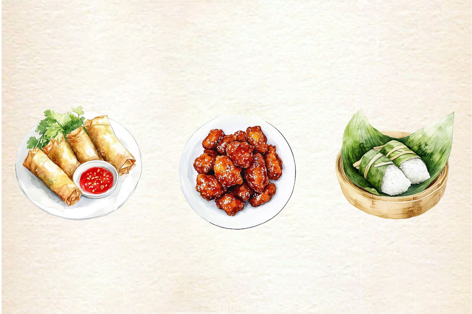 Chinese Food Clipart Bundle 2 - CraftNest - Digital Crafting and Art