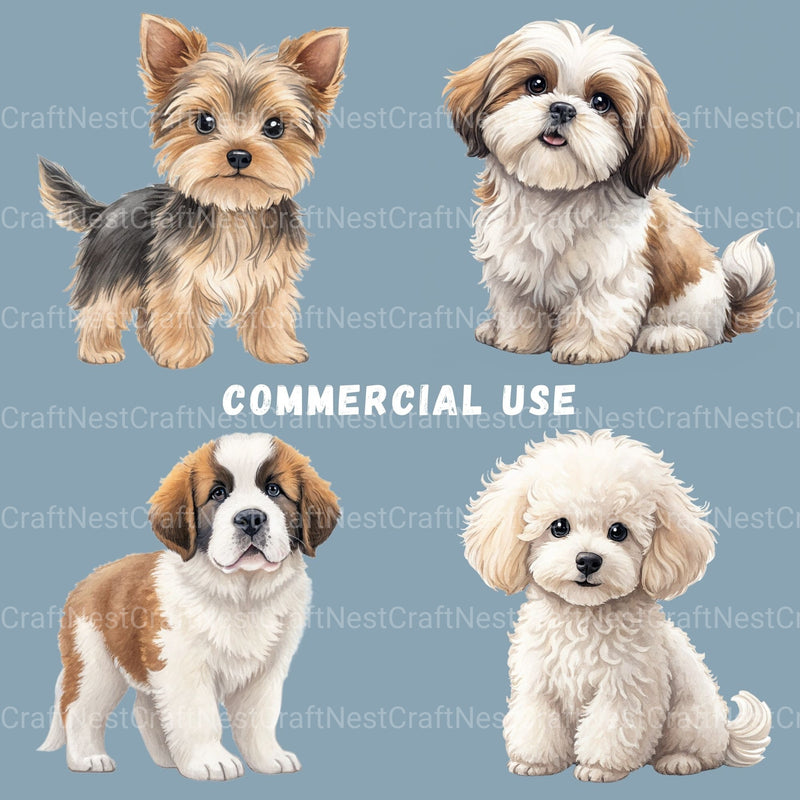 Puppies Clipart Bundle - CraftNest - Digital Crafting and Art