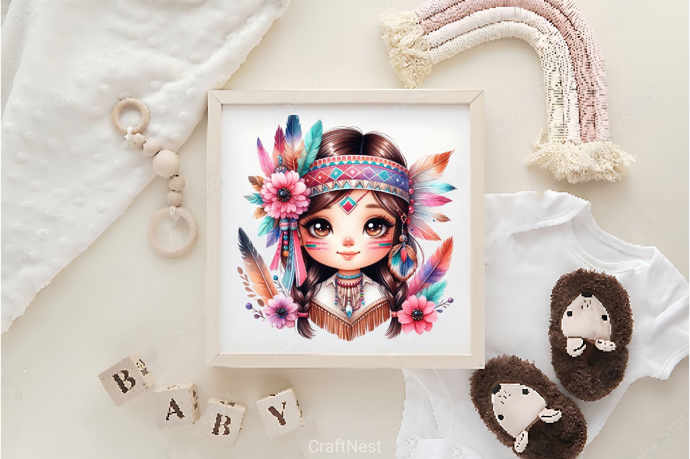 Native American Woman Clipart Bundle - CraftNest - Digital Crafting and Art