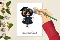 Funny Girl Afro Graduation Clipart Bundle - CraftNest - Digital Crafting and Art