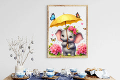 Cute Elephant Under The Rain Clipart Bundle - CraftNest - Digital Crafting and Art