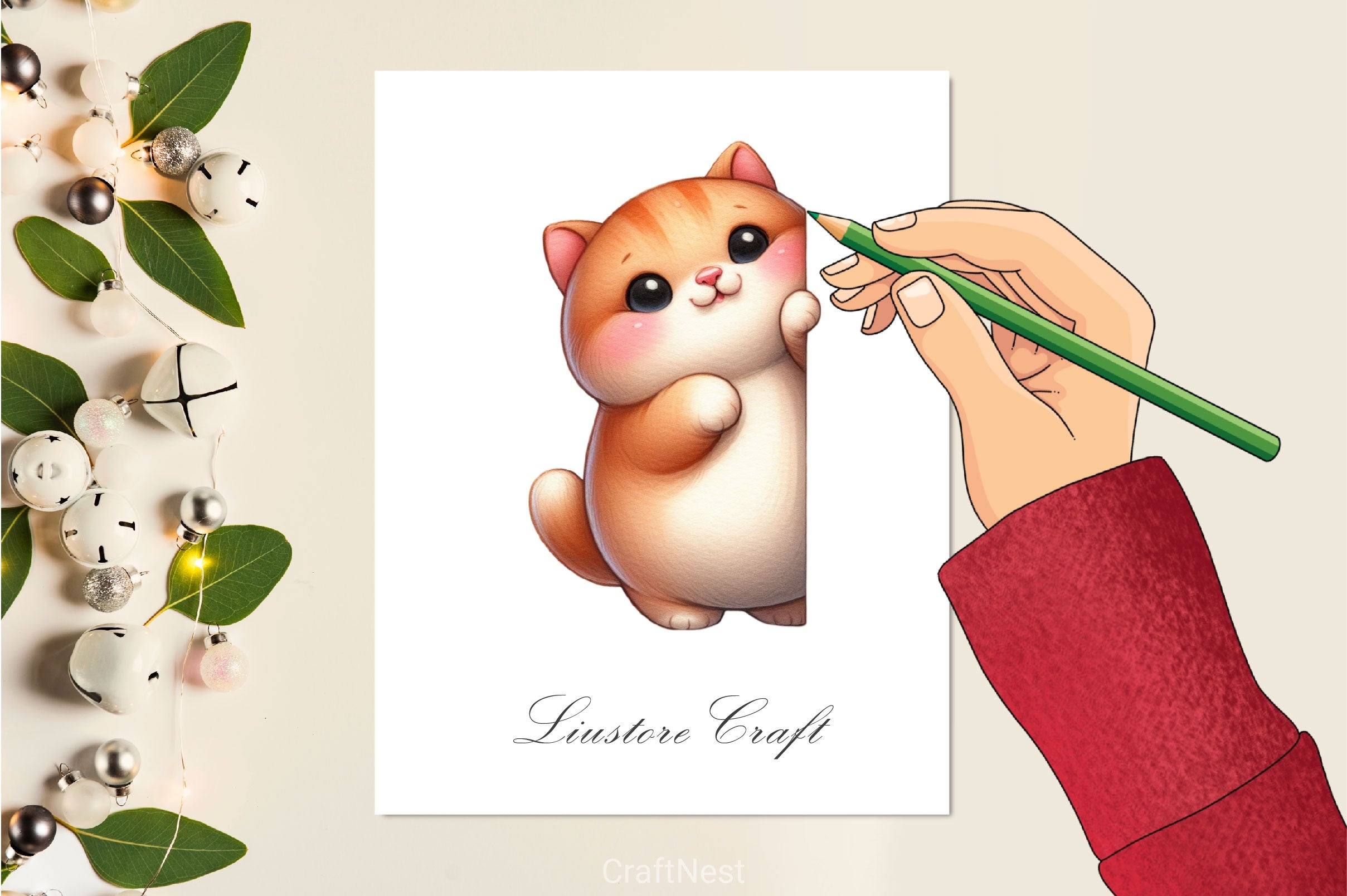 Chubby Animals Peeking Clipart Bundle - CraftNest - Digital Crafting and Art