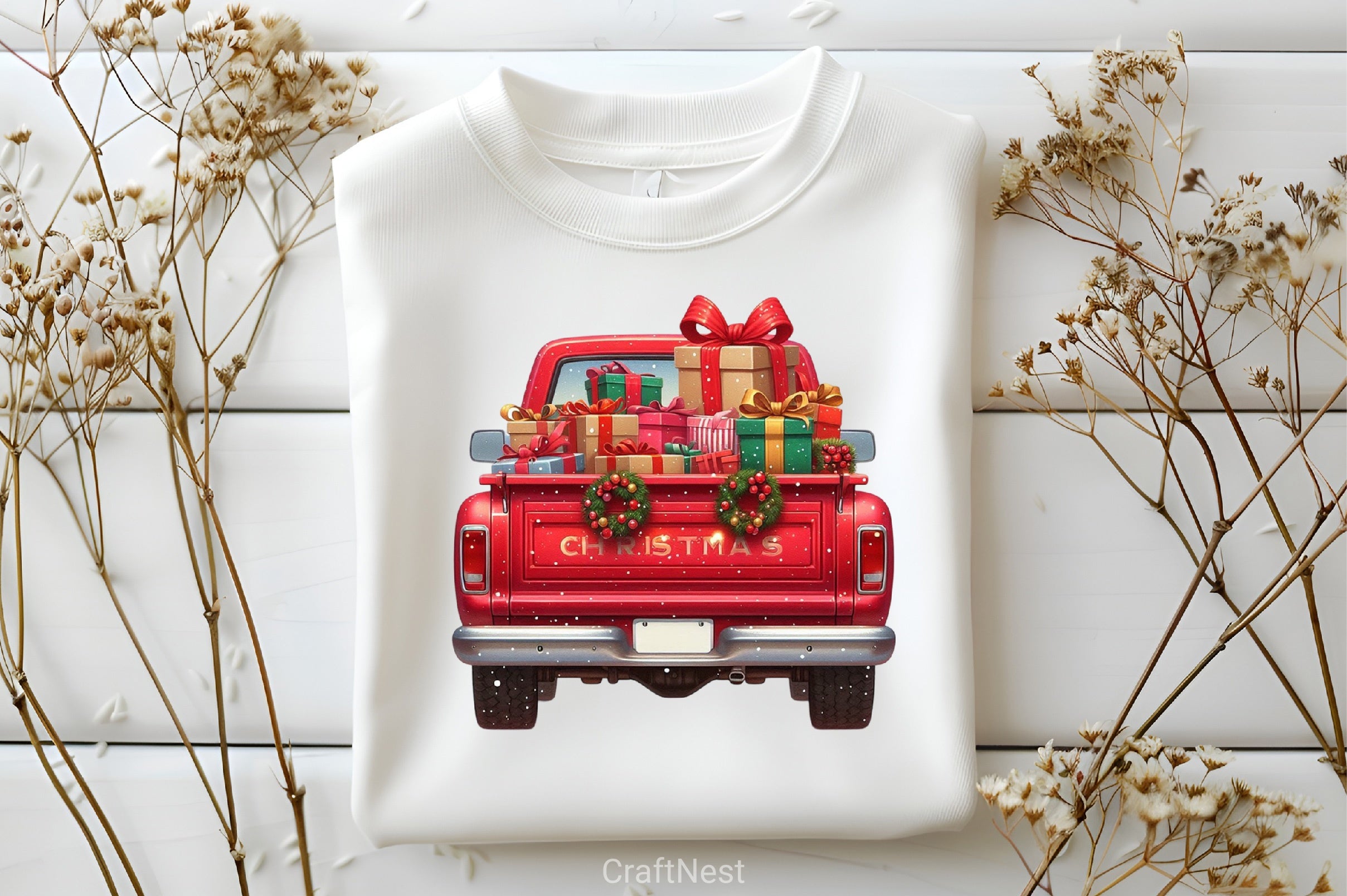 Christmas Truck Clipart Bundle 6 - CraftNest - Digital Crafting and Art