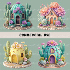 Cactus Houses Clipart Bundle - CraftNest - Digital Crafting and Art