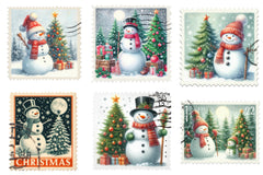 Christmas Snowman Stamp Clipart Bundle - CraftNest - Digital Crafting and Art