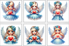 Valentine Fairy Girl Clipart Bundle 6 - CraftNest - Digital Crafting and Art