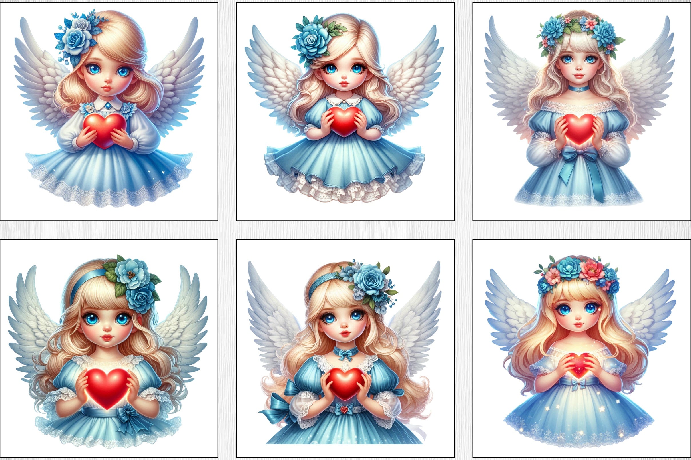 Valentine Fairy Girl Clipart Bundle 6 - CraftNest - Digital Crafting and Art