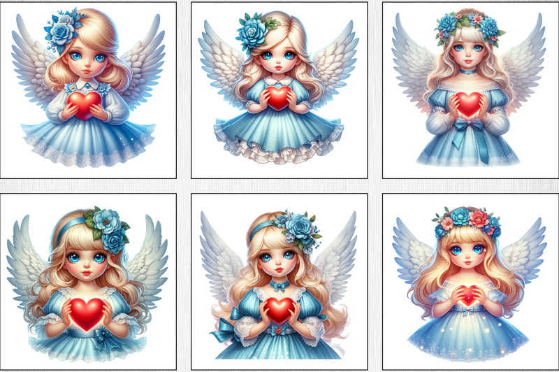 Valentine Fairy Girl Clipart Bundle 6 - CraftNest - Digital Crafting and Art
