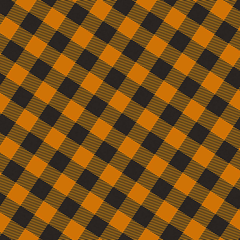 Halloween Plaid Seamless Digital Paper - CraftNest - Digital Crafting and Art