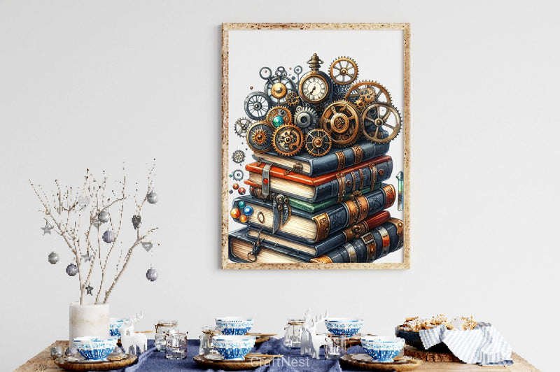 Steampunk Books Clipart Bundle - CraftNest - Digital Crafting and Art