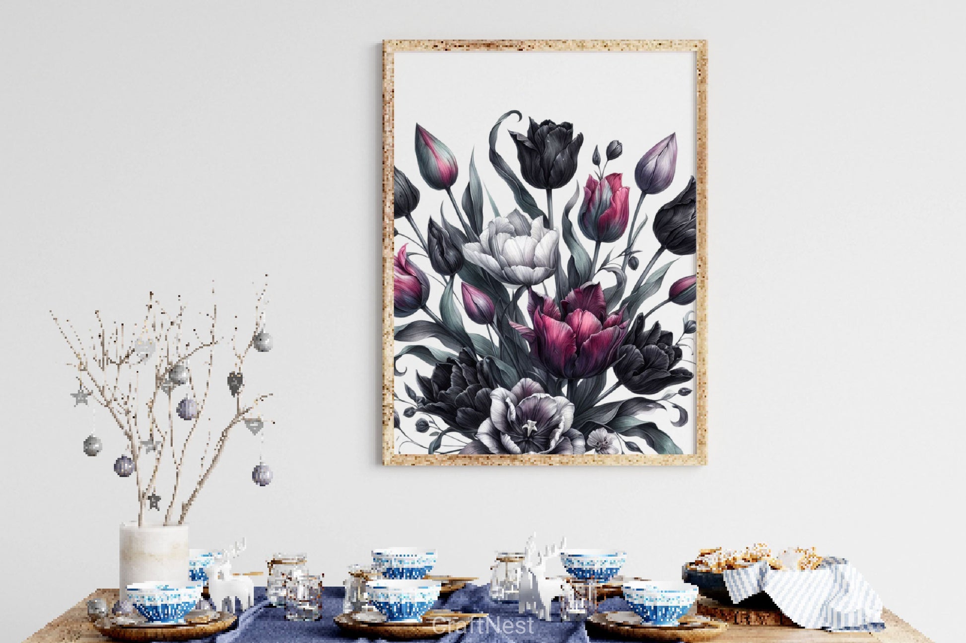 Gothic Flower Bouquet Clipart Bundle - CraftNest - Digital Crafting and Art