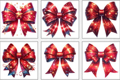 Christmas Red Coquette Bow Clipart Bundle - CraftNest - Digital Crafting and Art
