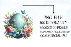 Easter Floral Egg Clipart Bundle - CraftNest - Digital Crafting and Art