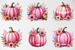 Pink Football Pumpkin Clipart Bundle - CraftNest - Digital Crafting and Art