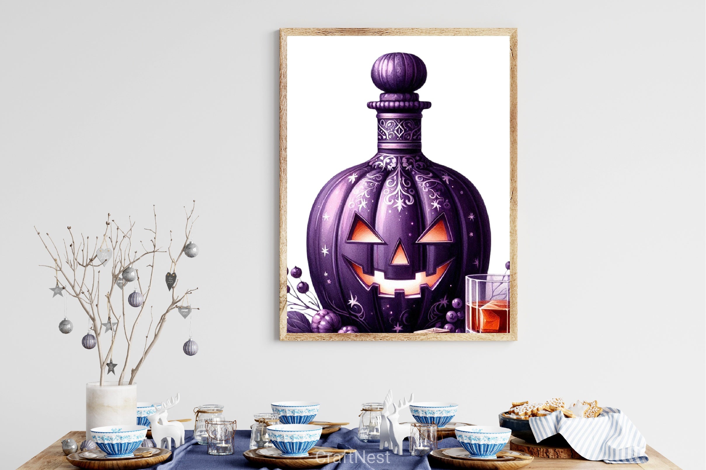 Halloween Whiskey Decanter Clipart Bundle - CraftNest - Digital Crafting and Art