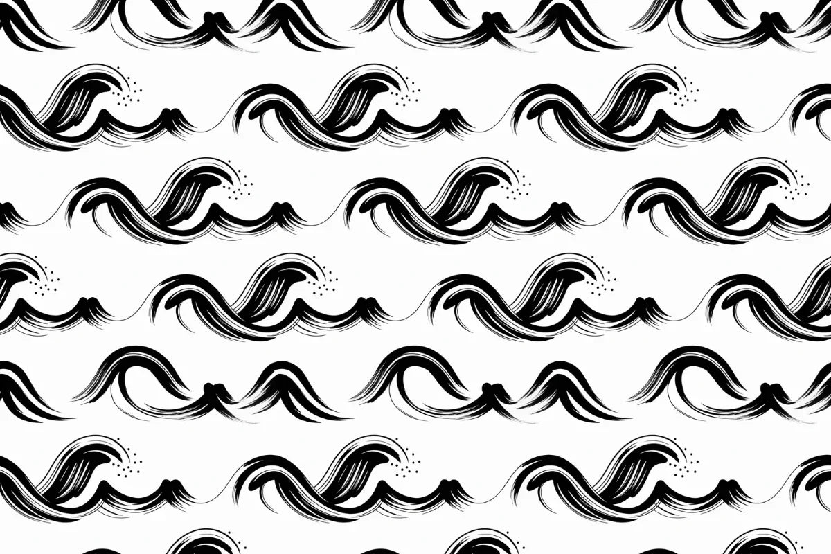 Japanese Ink Waves Seamless Papers