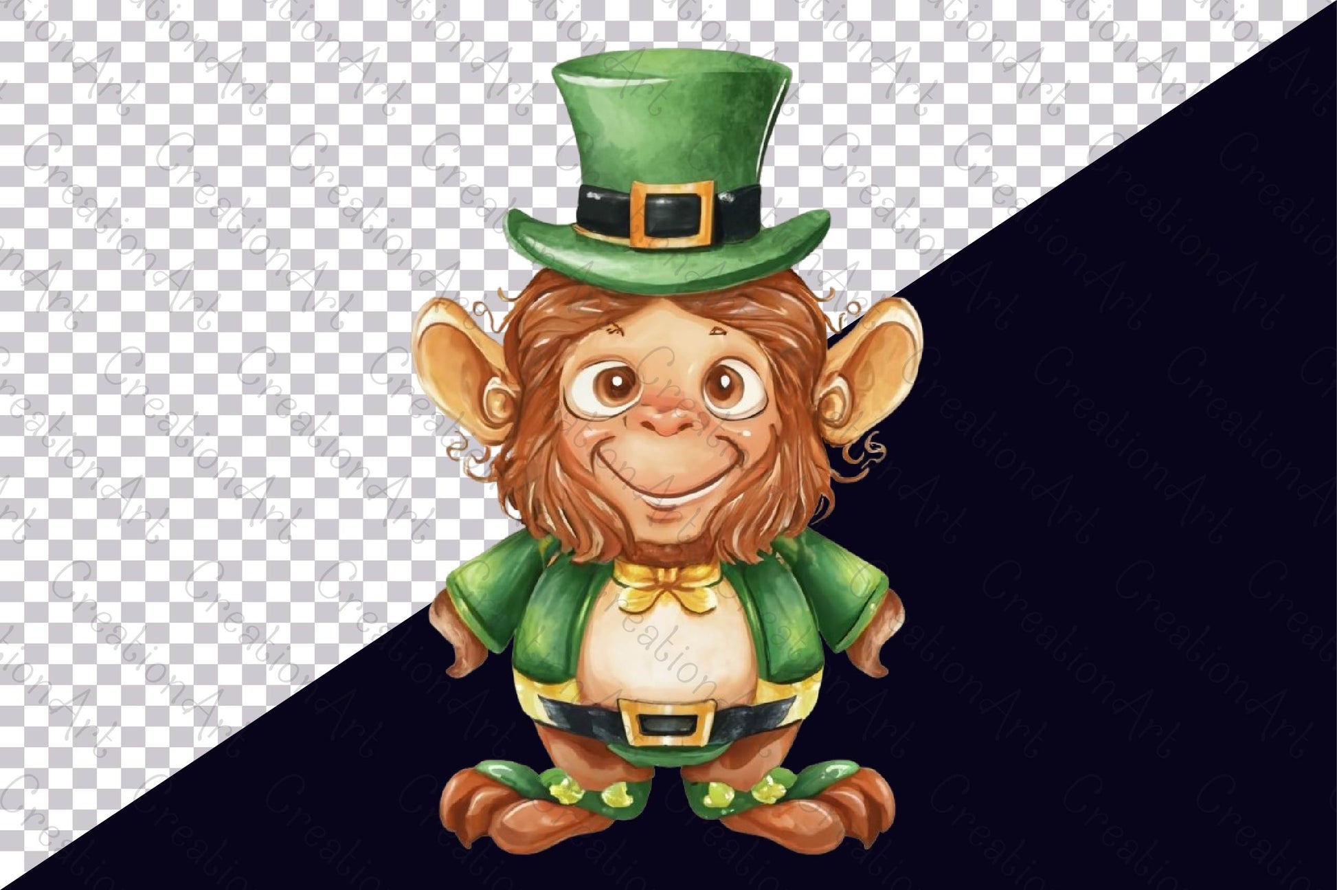 Smiling St Patricks Baby Clipart Bundle - CraftNest - Digital Crafting and Art