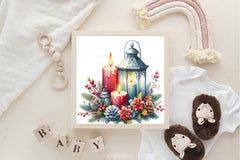Christmas Candles & Lantern Clipart Bundle - CraftNest - Digital Crafting and Art