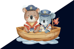 Cute Teddy Bear In Ship Clipart Bundle - CraftNest - Digital Crafting and Art