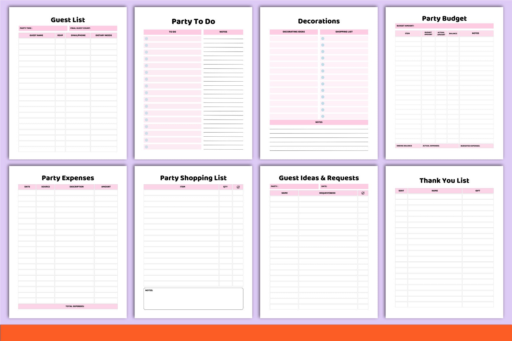 Birthday Party Planner