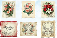 Victorian Valentine Stamps Clipart Bundle - CraftNest - Digital Crafting and Art