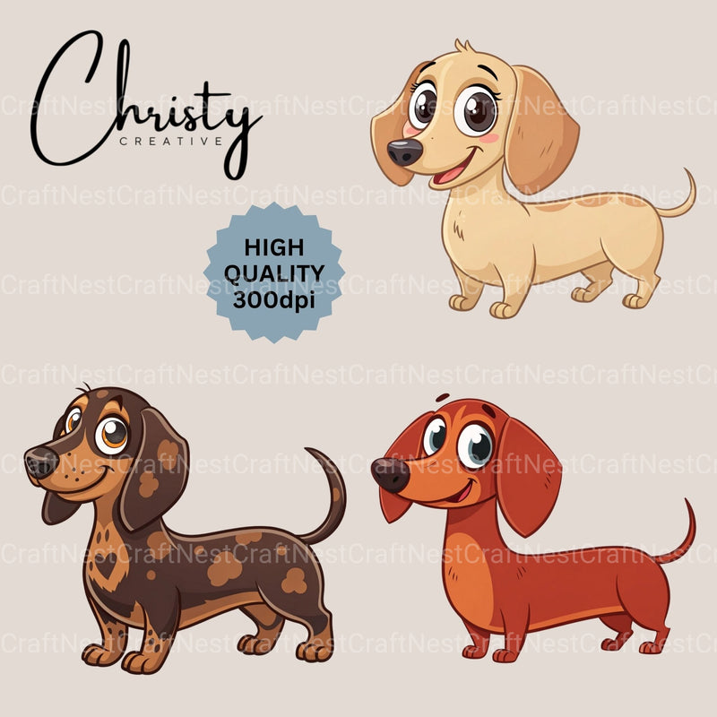 Dachshunds Clipart Bundle - CraftNest - Digital Crafting and Art