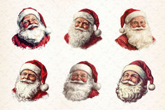 Vintage Santa Claus Christmas Clipart Bundle - CraftNest - Digital Crafting and Art