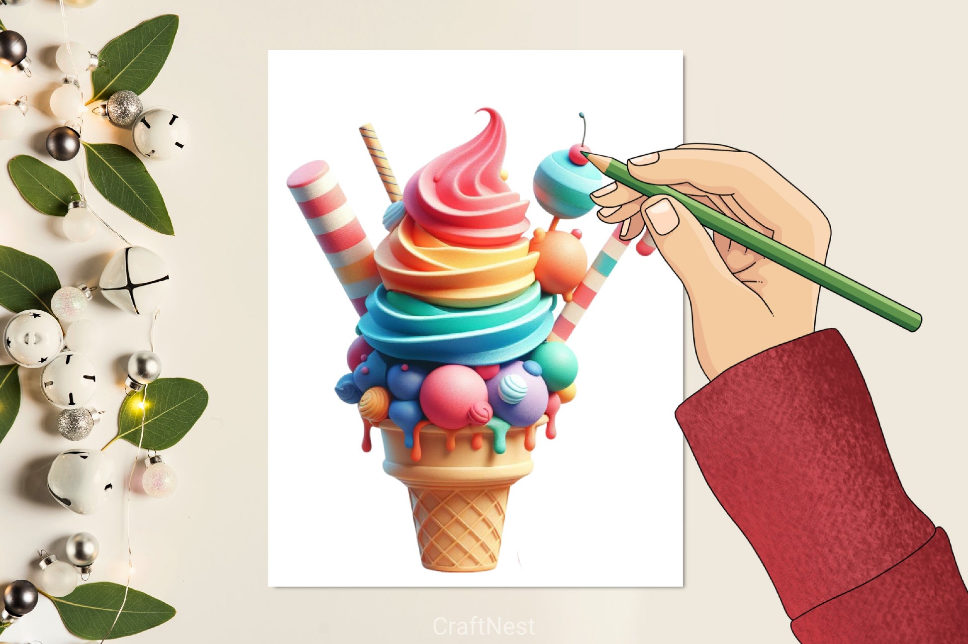 Ice Cream Clipart Bundle 2 - CraftNest - Digital Crafting and Art