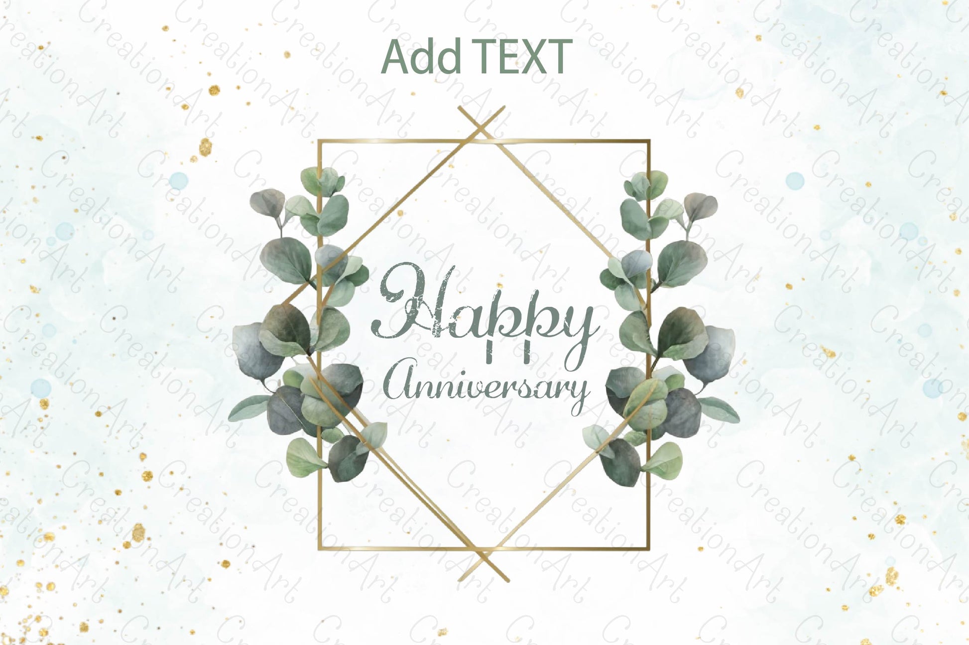 Gold Frames Eucalyptus Clipart Bundle - CraftNest - Digital Crafting and Art